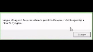League of legends/LoL Client error %100 Çözüm