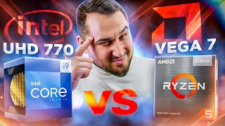 Играем без видеокарты: UHD 770 vs Vega 7 / i9 12900k vs r5 5600g