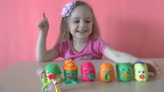 Играемся пластилином плей до Открываем чудиков из пластилина Play-Doh