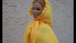 Сошьем плащ-накидку кукле. Robe sew doll.Robe sew Puppe.