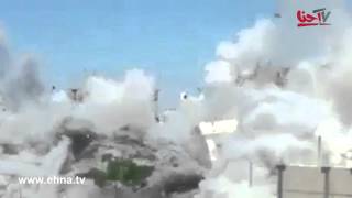 الطائرات الحربية الاسرائيلية تقصف مبنى سكنيا في غزة صباح اليوم