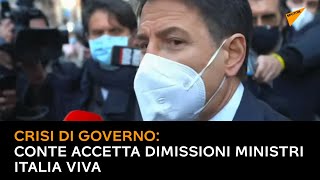 Crisi di Governo: Conte accetta dimissioni ministri Italia Viva