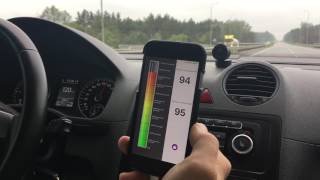 VW CADDY 1.6 TDI шум в децибелах при 120 км/ч