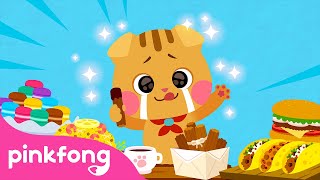 Ñom Ñom Comidas del Mundo | Canción del Mundo de Gatos COTOMO | Pinkfong Canciones Infantiles