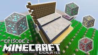 Énorme FERME à MINERAIS automatique ! (~8500 blocs/h) - Episode 2 Excalia V1.5 | Minecraft Skyblock