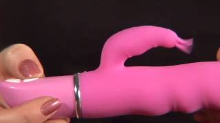 Lia™ Dual Stimulator Silicone Jack Rabbit Vibrator  White :: SE456120 ::