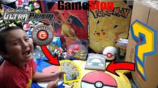 GAMESTOP GIVES YOU FREE POKEMON CARDS!! OPENING A RARE GAMESTOP MYSTERY BOX! TONS OF POKEMON STUFF!