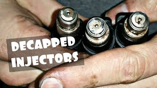 TWO WAYS TO DECAP FUEL INJECTORS!!! EASY AND WITH BASIC TOOLS!!! Budget LS LSX Subaru