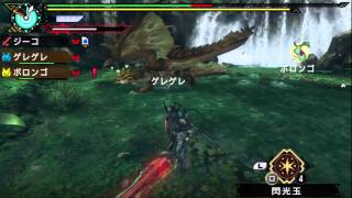 【PS3 - MHP3HD】リオレウス希少種＆リオレイア希少種（太刀）