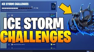 *NEW* ALL ICE STORM CHALLENGES Fortnite SEASON 7 Winter EVENT