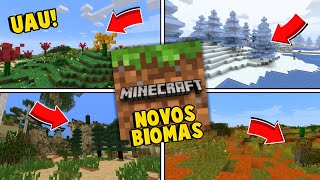 SAIU!! +11 NOVOS BIOMAS NO MINECRAFT PE (MCPE 1.14.0.2)