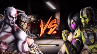 Mortal Kombat (2011) - Tag Ladder - Kratos & Scorpion - No Matches/Rounds Lost (HD)