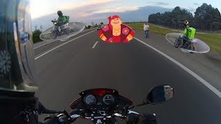 Поездка на 200км из города в лес на Yamaha YBR 125. Разводилы на трассе