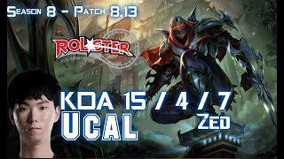 KT Ucal ZED vs KLED Mid - Patch 8.13 KR Ranked