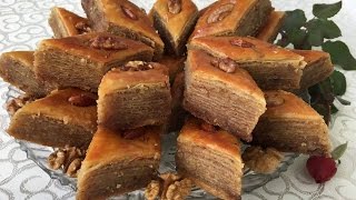 Paxlavanın hazırlanması. Bakı paxlavası.  Азербайджанские сладости--Пахлава Бакинская.
