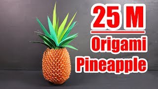 3d origami pineapple tutorial | crazyMCH