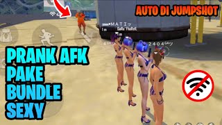 MUSUH AUTO TERPESONA !! PRANK AFK PAKE BUNDLE BIKINI SEXY ?