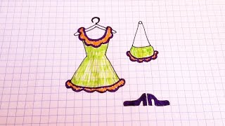 Простые рисунки #114 Рисуем платье =)