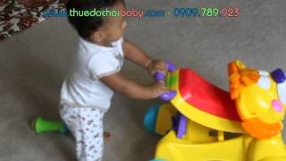 [Thuê đồ chơi baby] Xe tập đi sư tử Fisher Price