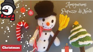 AMIGURUMI PUPAZZO DI NEVE 18cm! Tutorial ita. FACILE!  ⛄