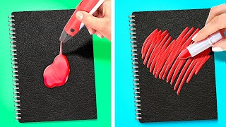 ГЕНИАЛЬНЫЕ ЛАЙФХАКИ И ХИТРОСТИ ДЛЯ ТВОРЧЕСТВА || Как стать популярным в школе от 123 GO Like!