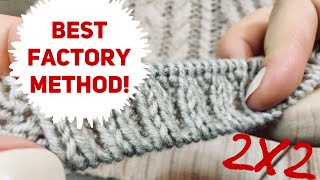 КАК НАБРАТЬ ПЕТЛИ ФАБРИЧНЫМ СПОСОБОМ 2Х2!!! Подробный МК!