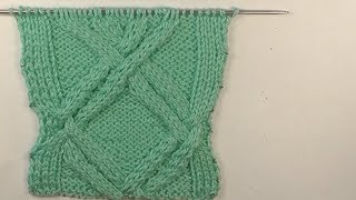 0234-узор.Ромбы. Вязание спицами. Pattern. Knitting with needles