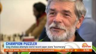 Greg Shalless on Sunrise TV show Channel 7 segment 9 Feb 17