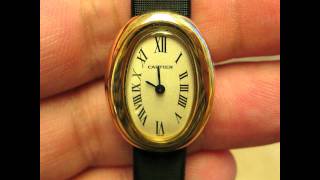 Collecting Wathches - Cartier Baignoire 18K Ladies Watch - Classical Elegance