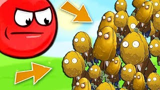 КРАСНЫЙ ШАРИК СТАЛ ОРЕХОМ РАСТЕНИЯ ПРОТИВ ЗОМБИ мультик о ШАР RED BALL 4 Volume 5 INTO THE CAVE PVZ