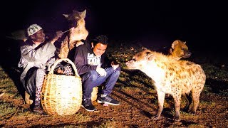 Face-To-Face with a GIANT HYENA in Ethiopia + Huge Ethiopian Street Food Tour in Harar!