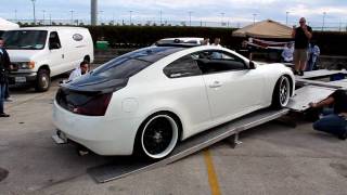STRASSE FORGED WHEELS INFINITI G37 ROLLING ONTO DYNO