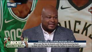 Giannis dominates in Bucks' Game 2 win over Celtics   Antoine Walker   NBA   FIRST THING FIRST