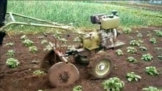 Мотоблок. Дисковый окучник. Окучивание картофеля