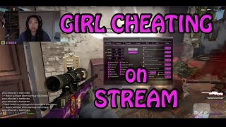 Asian Girl Cheats on STREAM playing CSGO