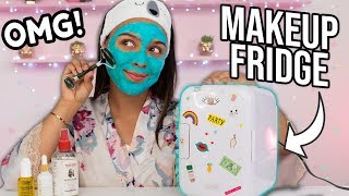 Beauty Busters: I Tried a Makeup/Skincare FRIDGE! (AMAZING!)