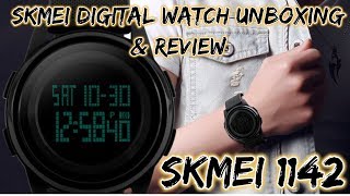 SKMEI 1142 Digital Wristwatch Review & Unboxing | SKMEI S-Shock Digital Black Dial Watch [ HINDI ]
