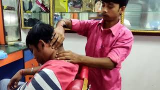 powerful head and body massage by Indian barber | Energetic ASMR | Neck cracking