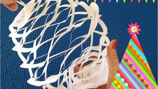 DIY. Ажурный бумажный фонарик. Поделки для Нового года.
