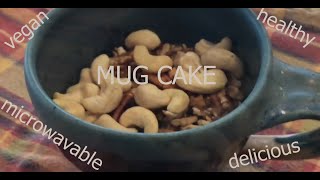 Hot chocolate MUG CAKE! Healthy but delicious vegan dessert (microwavable)