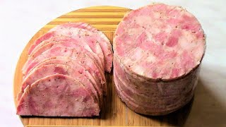 Ветчина ЛАЙТ из куриной грудки и постной свинины . Вкусный рецепт ветчины .