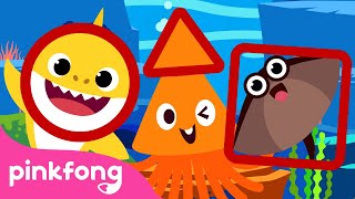 ¡Aprende las Figuras con Calamar! ???? | Canciones de Formas ◾️| Pinkfong Tiburón Bebé