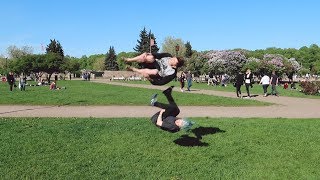 САЛЬТО ЧЕРЕЗ САЛЬТО НА УЛИЦЕ!А ВАМ СЛАБО?!