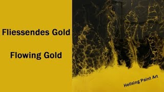 (Resin24)  Schwarz - Gold mit Silikon 15.000 Viskosität
