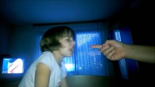 Biting daddy's finger