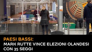 Paesi Bassi: Mark Rutte vince elezioni olandesi con 35 seggi