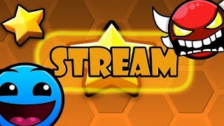 Прохождение всех Уровней в GD (Geometry Dash) Первый Стрим На канале
