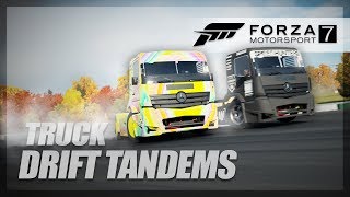 Forza Motorsport 7 - TRUCK TANDEMS!! (Funny Moments & Random Fun)