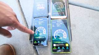 CES 2015 4G LTE Speed Test AT&T, T-Mobile, Verizon, Sprint