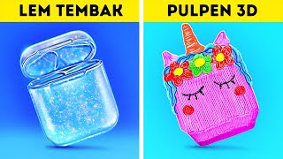 PULPEN 3D VS LEM TEMBAK || Kerajinan dan Kiat DIY dari Pulpen 3D dan Lem Tembak oleh 123 GO Like!